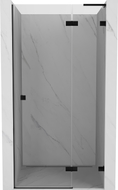 Mexen Lunar L porte de douche pivotante droite 75 cm, transparentes, noires - 834L-075-000-70-00-P