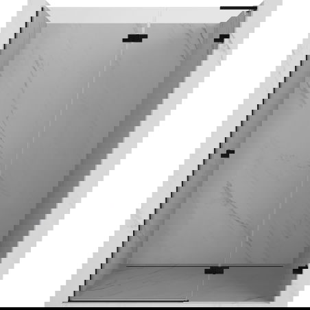 Mexen Lunar L porte de douche battante droite 130 cm, transparentes, noires - 834L-130-000-70-00-P
