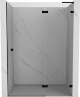Mexen Lunar L porte de douche pivotante droite 140 cm, transparent, noir - 834L-140-000-70-00-P