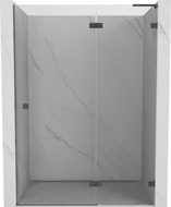 Mexen Lunar L porte de douche pivotante droite 130 cm, transparent, metal gun - 834L-130-000-95-00-P