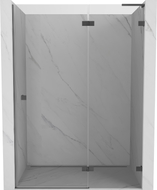 Mexen Lunar L porte de douche pivotante droite 135 cm, transparent, gun metal - 834L-135-000-95-00-P