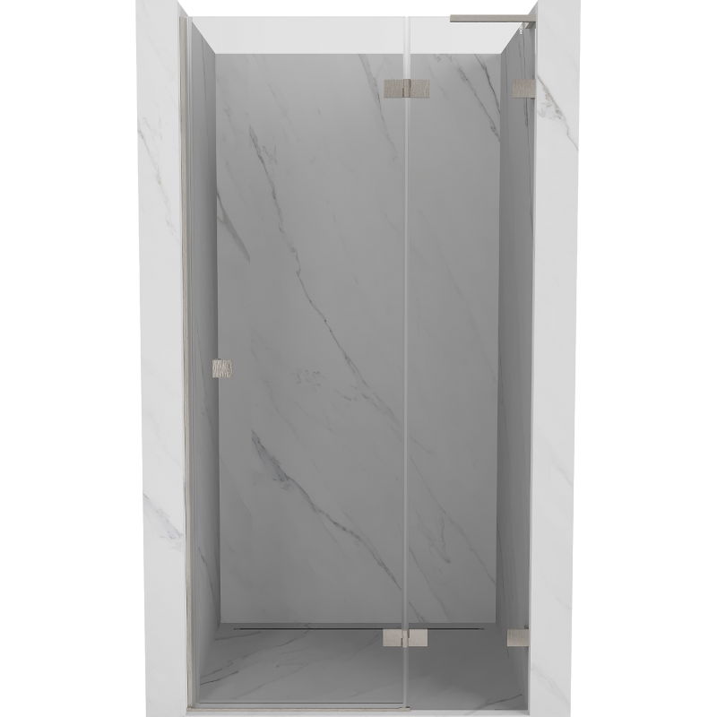 Mexen Lunar L porte de douche pivotante droite 85 cm, transparent, nickel brossé - 834L-085-000-97-00-P