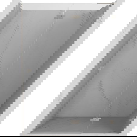 Mexen Lunar L porte de douche battante droite 135 cm, transparent, nickel brossé - 834L-135-000-97-00-P