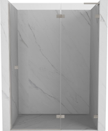 Mexen Lunar L porte de douche pivotante droite 135 cm, transparent, nickel brossé - 834L-135-000-97-00-P