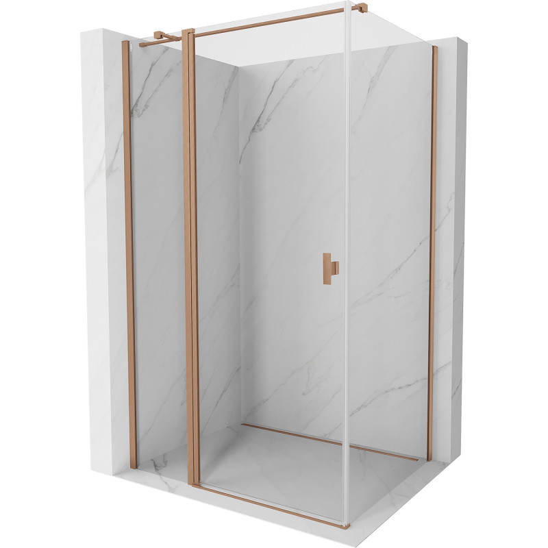 Mexen Mist T cabine de douche pivotante 115 x 75 cm, transparent, cuivre brossé - 8A4T-115-075-65-00