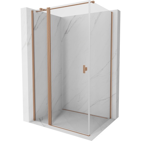 Mexen Mist T cabine de douche pivotante 115 x 75 cm, transparent, cuivre brossé - 8A4T-115-075-65-00