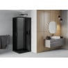 Mexen Rio cabine de douche carrée 80 x 80 cm, graphite, noire + receveur plat, noir - 860-080-080-70-40-4070B
