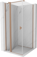 Mexen Mist T cabine de douche pivotante 95 x 95 cm, transparent, cuivre brossé - 8A4T-095-095-65-00