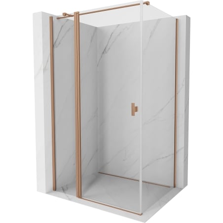 Mexen Mist T cabine de douche pivotante 75 x 100 cm, transparent, cuivre brossé - 8A4T-075-100-65-00