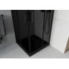 Mexen Rio cabine de douche carrée 90 x 90 cm, graphite, noire + receveur Flat, noir - 860-090-090-70-40-4070B