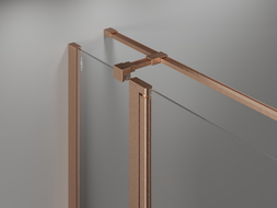 Mexen Mist T cabine de douche pivotante 100 x 100 cm, transparent, cuivre brossé - 8A4T-100-100-65-00