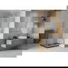 Mexen Rio cabine de douche carrée 70 x 70 cm, givrée, chrome + receveur Flat, noir - 860-070-070-01-30-4070
