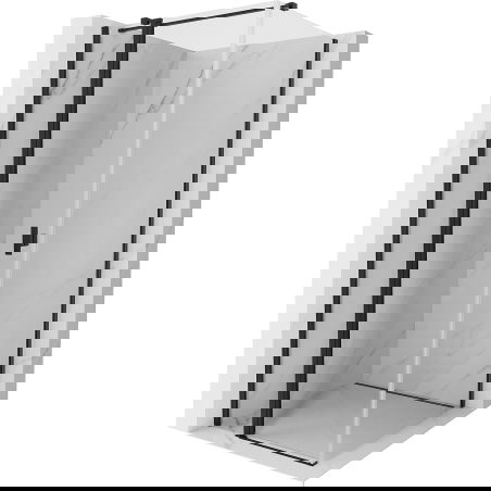 Cabine de douche pivotante Mexen Mist T 80 x 80 cm, transparente, noire - 8A4T-080-080-70-00
