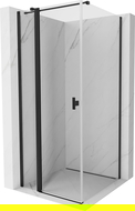 Mexen Mist T cabine de douche pivotante 80 x 80 cm, transparent, noir - 8A4T-080-080-70-00