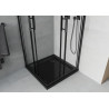 Mexen Rio cabine de douche carrée 70 x 70 cm, transparent, noire + receveur Flat, noir - 860-070-070-70-00-4070B