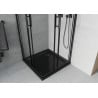 Mexen Rio cabine de douche carrée 70 x 70 cm, transparente, noire + receveur Flat, noir - 860-070-070-70-00-4070B