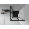 Mexen Rio cabine de douche carrée 70 x 70 cm, transparent, noire + receveur Flat, noir - 860-070-070-70-00-4070B