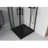 Mexen Rio cabine de douche carrée 70 x 70 cm, transparente, noire + receveur Flat, noir - 860-070-070-70-00-4070B