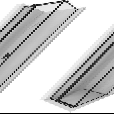 Mexen Mist T cabine de douche battante gauche 70 x 70 cm, cadre noir, noir - 8A4T-070-070-70-70-L