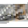 Mexen Rio cabine de douche carrée 70 x 70 cm, transparent, or + receveur Flat, noir- 860-070-070-50-00-4070G