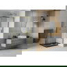 Mexen Rio cabine de douche carrée 70 x 70 cm, transparent, or + receveur Flat, noir- 860-070-070-50-00-4070G