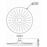 Mexen D-67 pomme de douche 22 cm, noir - 79767-70