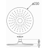Mexen D-67 pomme de douche 22 cm, noire - 79767-70