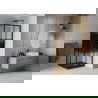 Mexen Rio cabine de douche carrée 70 x 70 cm, bandes, noire + receveur Flat, noir - 860-070-070-70-20-4070B