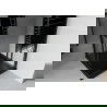 Mexen Rio cabine de douche carrée 70 x 70 cm, bandes, noire + receveur Flat, noir - 860-070-070-70-20-4070B