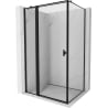 Mexen Mist T cabine de douche battante gauche 120 x 90 cm, cadre noir, noir - 8A4T-120-090-70-70-L
