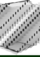 Mexen Mist T cabine de douche battante gauche 120 x 90 cm, cadre noir, noir - 8A4T-120-090-70-70-L