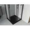 Mexen Rio cabine de douche carrée 70 x 70 cm, givre, noir + bac à douche Flat, noir - 860-070-070-70-30-4070B