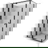 Mexen Mist T cabine de douche pivotante gauche 110 x 100 cm, cadre noir, noir - 8A4T-110-100-70-70-L