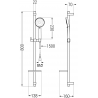 Mexen DQ75 ensemble de douche coulissant, chromé - 785754581-02