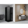 Mexen Rio cabine de douche carrée 70 x 70 cm, graphite, noire + receveur plat, noir - 860-070-070-70-40-4070B