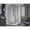 Mexen Apia cabine de douche coulissante 100 x 80 cm, transparent, chrome + receveur Rio - 840-100-080-01-00-4510