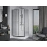 Mexen Apia cabine de douche coulissante 100 x 80 cm, transparent, chrome + receveur Rio - 840-100-080-01-00-4510