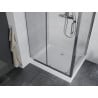 Mexen Apia cabine de douche coulissante 100 x 80 cm, transparent, chrome + receveur Rio - 840-100-080-01-00-4510