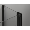 Mexen Mist T cabine de douche battante droite 95 x 90 cm, cadre noir, noire - 8A4T-095-090-70-70-P