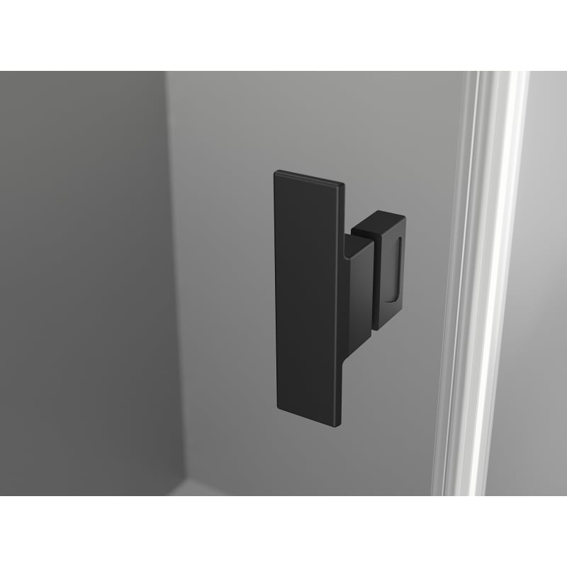 Mexen Mist T cabine de douche battante droite 95 x 90 cm, cadre noir, noire - 8A4T-095-090-70-70-P