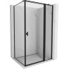 Mexen Mist T cabine de douche battante droite 95 x 90 cm, cadre noir, noire - 8A4T-095-090-70-70-P