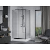 Mexen Apia cabine de douche coulissante 120 x 90 cm, transparent, chrome + bac à douche Rio - 840-120-090-01-00-4510