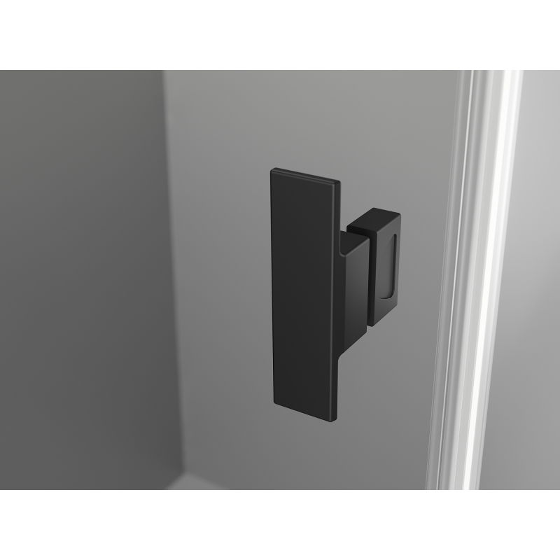 Mexen Mist T cabine de douche pivotante droite 100 x 100 cm, cadre noir, noir - 8A4T-100-100-70-70-P