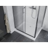 Mexen Apia cabine de douche coulissante 120 x 90 cm, transparent, chrome + bac à douche Rio - 840-120-090-01-00-4510