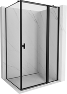 Mexen Mist T cabine de douche pivotante droite 85 x 120 cm, cadre noir, noir - 8A4T-085-120-70-70-P