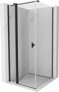 Mexen Mist T cabine de douche pivotante 100 x 100 cm, transparent, noir - 8A4T-100-100-70-00