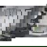 Mexen Apia cabine de douche coulissante 100 x 80 cm, rayures, chrome + receveur Rio - 840-100-080-01-20-4510