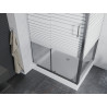 Mexen Apia cabine de douche coulissante 120 x 90 cm, bandes blanches, chrome + bac à douche Rio - 840-120-090-01-20-4510