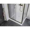 Mexen Apia cabine de douche coulissante 100 x 80 cm, transparente, dorée + receveur de douche Rio - 840-100-080-50-00-4510