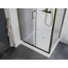 Mexen Apia cabine de douche coulissante 100 x 80 cm, transparente, dorée + receveur Rio - 840-100-080-50-00-4510